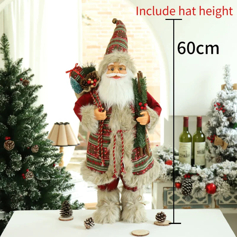 Papai Noel Papai Noel grande de 60cm, decoração de Feliz Natal para Lar, Feliz Ano Novo