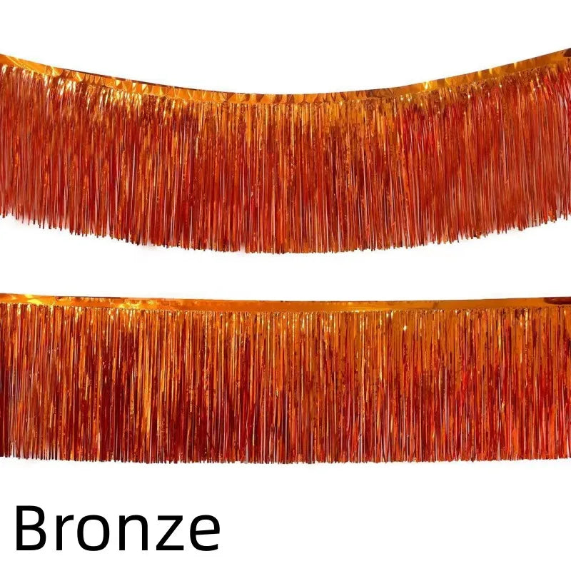 Cortina Laser 1/2 pacotes de franja de folha metálica, boias de desfile para pendurar parede