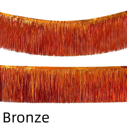 Cortina Laser 1/2 pacotes de franja de folha metálica, boias de desfile para pendurar parede