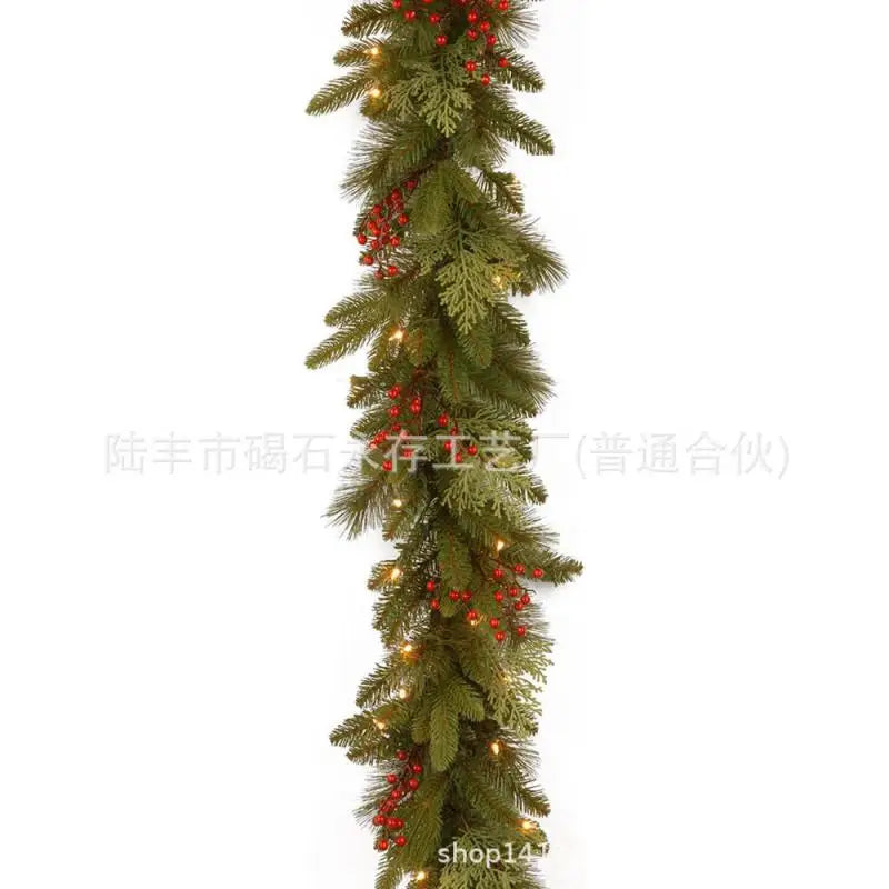 Guirlanda de Natal com luzes, Guirlanda de Natal Guirlanda de toque real de cedro dobrável