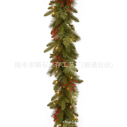 Guirlanda de Natal com luzes, Guirlanda de Natal Guirlanda de toque real de cedro dobrável