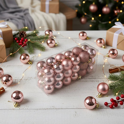 Bola de Natal 17.5cm*8.5cm*6cm Pacote 36 Enfeites Natal Decorações Bola Inquebráveis