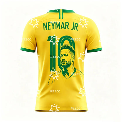 Camisa Copa do Mundo Brasil Neymar e Camiseta Neymar JR Core Juvenil Amarelo