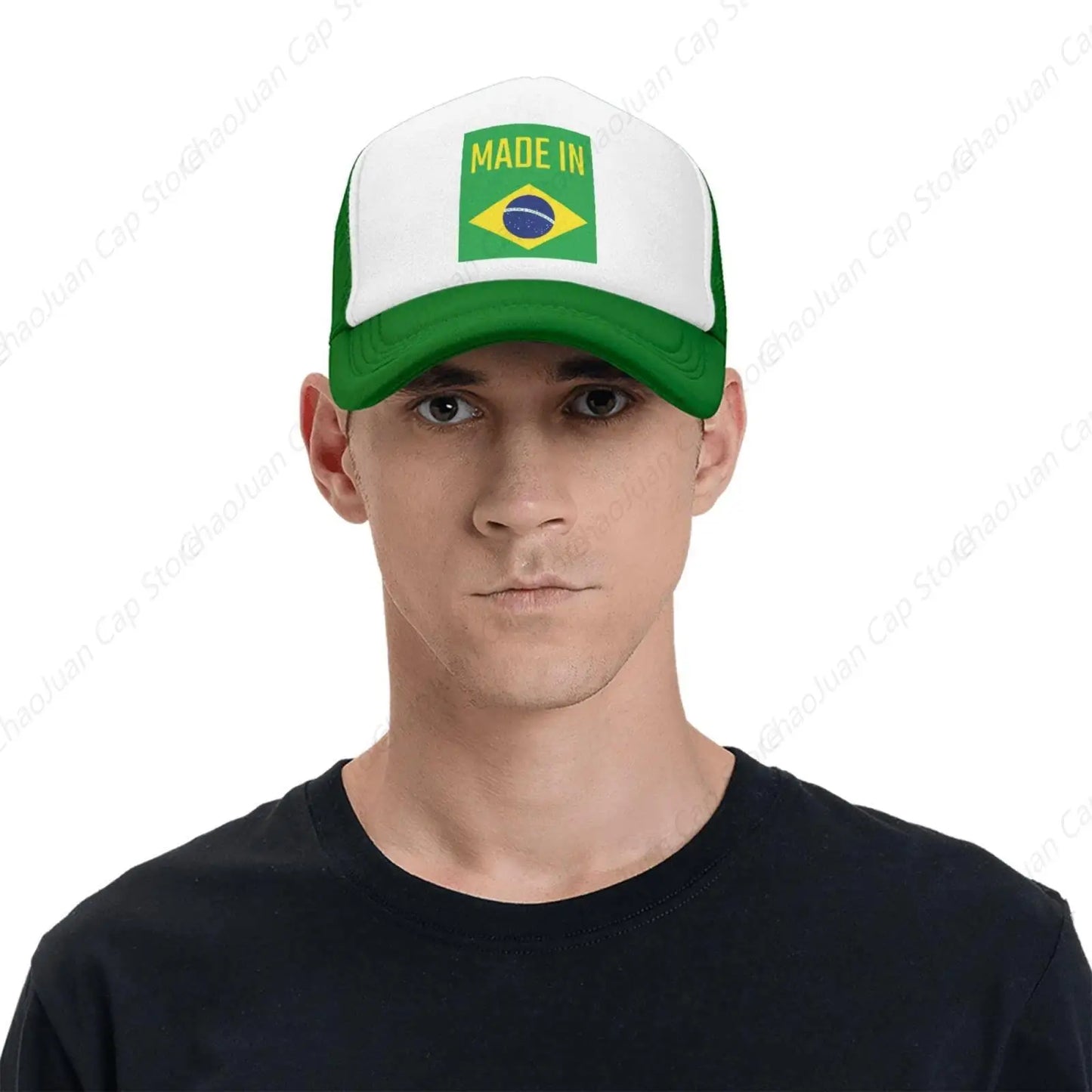 Boné Seleção Brasileira, Preto com Bordado Dourado, Unissex, Futebol Copa do Mundo