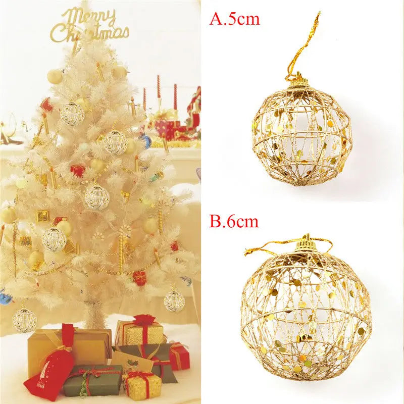 Bolas de Natal Decorativas Exibição Artesanal 5 cm E 6cm