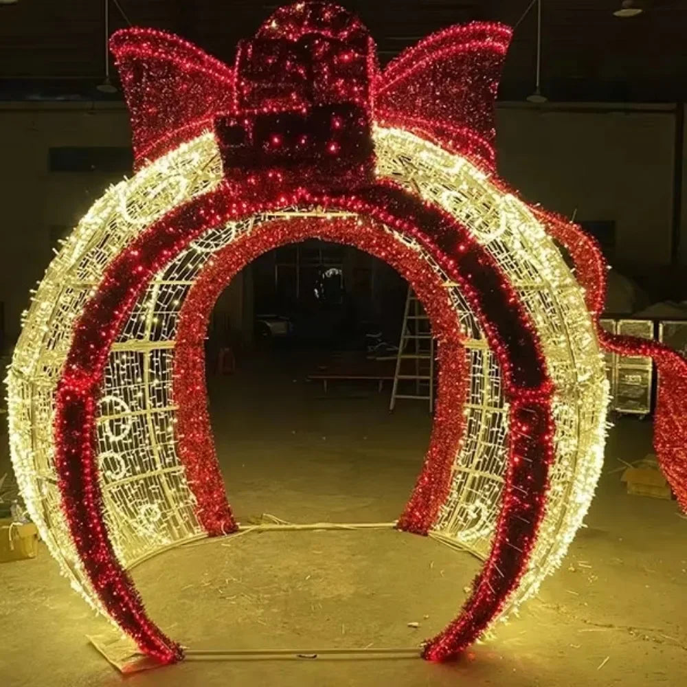 Bola de Natal  Shopping Grande LED Exterior Metal Decorativa Arco decorativo de Natal 3m