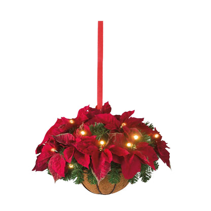 Cesta de enfeites de pendurar para árvore de Natal, decoração de pingente