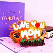 Carregar imagem no visualizador da galeria, 3D Pop-Up Love You Mom Cartão de felicitações feliz aniversário dia das mães
