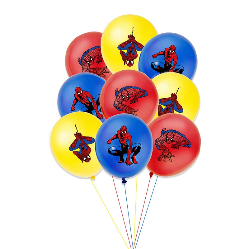 Spiderman 12 Polegada balões de látex ar globos meninos decorações