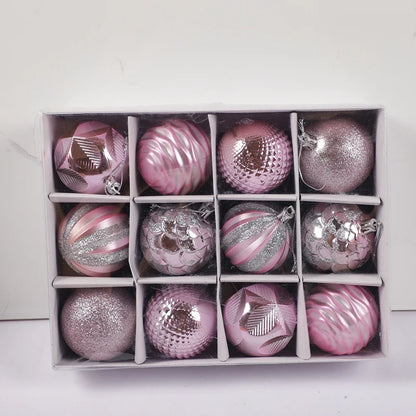 Bola de Natal 1 caixa de bolas de glitter, ecológicas, à prova d'água, de PVC, decorativas