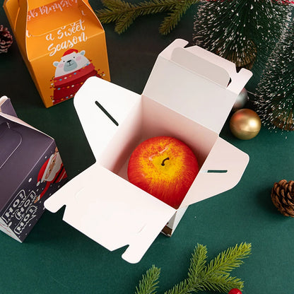 Caixas de presente de biscoito de Natal, caixa de doces com janela lembrancinhas