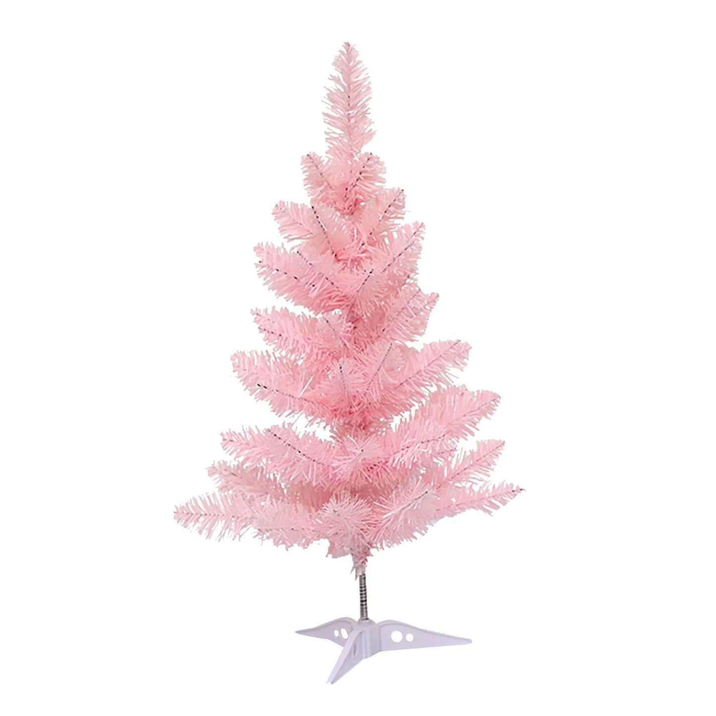 Árvore de Natal Rosa Mini Árvore de Natal de 1,6 m, Pontas de Ramo de PVC, Rosa Cerejeira
