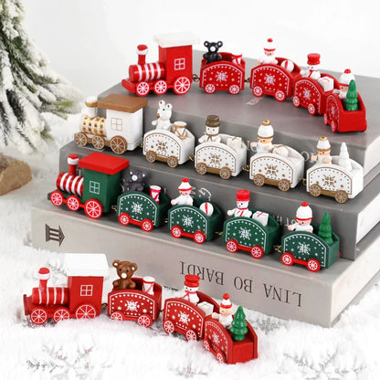 Trenzinho de Natal de Madeira Enfeite Decorativo de Mesa Mdf 25cm