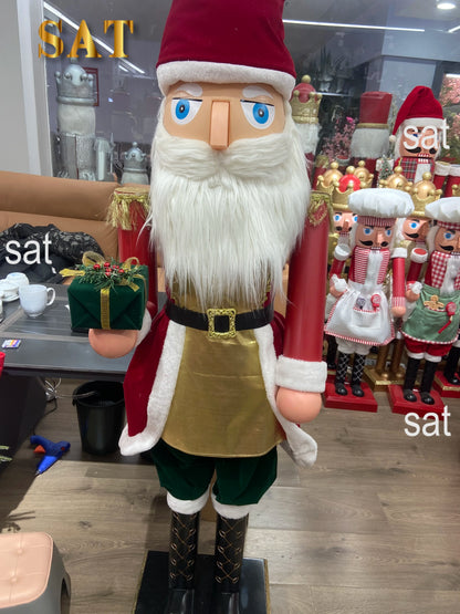 Enfeite de Natal Quebra Nozes Shopping Decoração Natal Madeira 2.1 metros, Grande