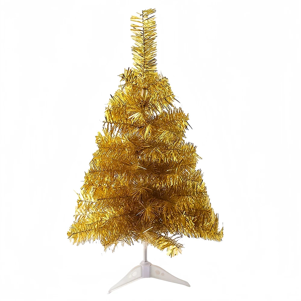 Mini Árvore de Natal Cinza/Branco 45cm/60cm (Entre 35 e 70 Galhos) Pinheiro Artificial