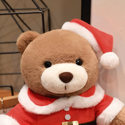 Urso de Pelúcia de Natal em Xadrez Tartan, Grande Urso Marrom