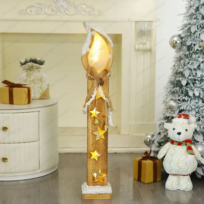 Casinha Nevada com Escada e LED 41cm e 01 unidade, Brilho Prateado Natal
