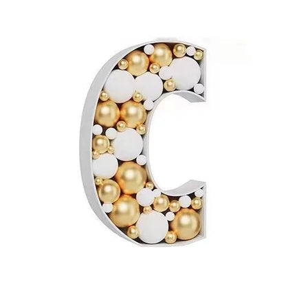 Letras Gigante Moldura para balões, moldura de mosaico de 73 cm, balões reutilizáveis