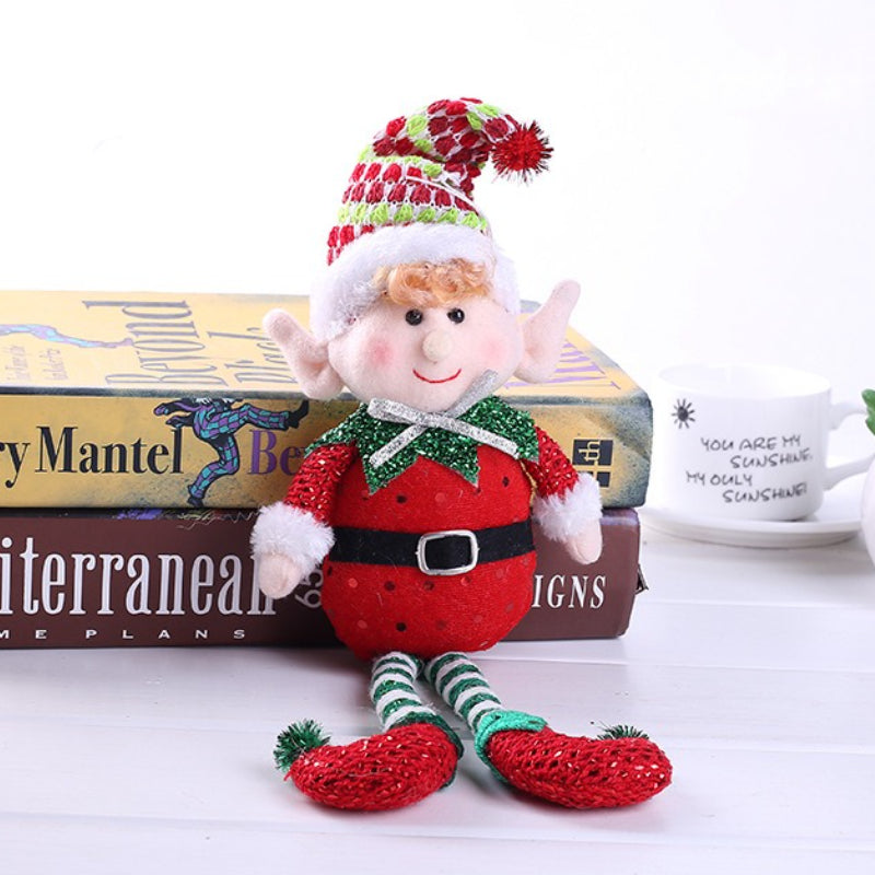 Natal elfo estatueta elfo bonecas de natal bonito novidade mesa feriado peça elf bonecas