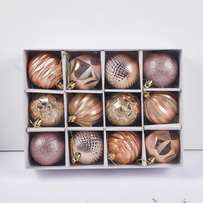 Bola de Natal 1 caixa de bolas de glitter, ecológicas, à prova d'água, de PVC, decorativas