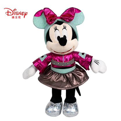 Disney Minnie Mouse Margarida/Pato Donald/Mickey, rosa e preto saia bolinhas pelúcia