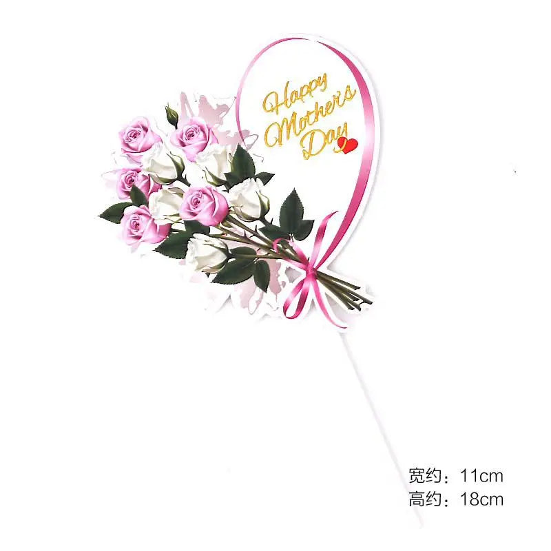 Feliz Dia das Mães Banner Decorações - Sinal de Guirlanda de Mães com Glitter Rosa Banner