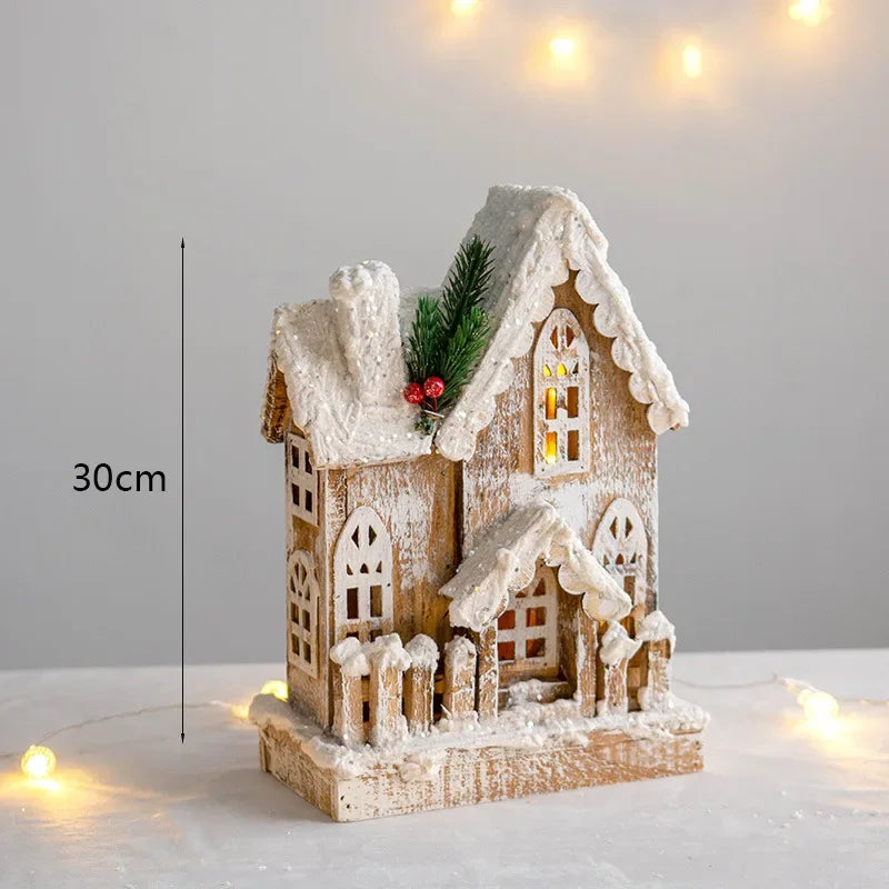 Cerca Decoração Natal Neve Pinho Decoração árvores Natal | Portão árvore natal madeira
