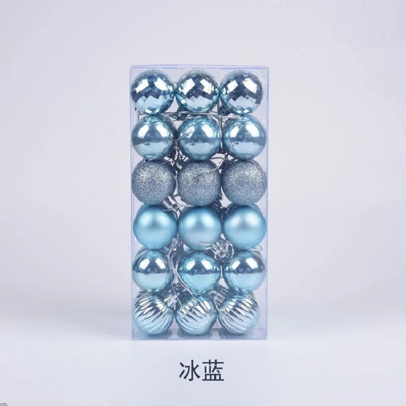 Bola de Natal conjunto de 36 peças de enfeite de árvore de Natal de 4 cm para aumentar