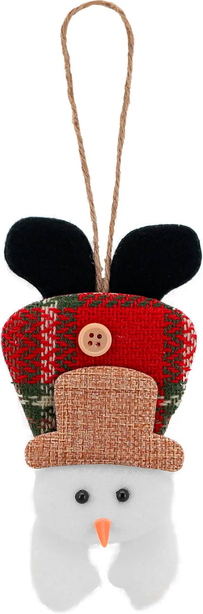 Kit 1 Peça Enfeite Árvore Natal Pendente Boneco de Neve 17cm Ornamento Boneco Neve
