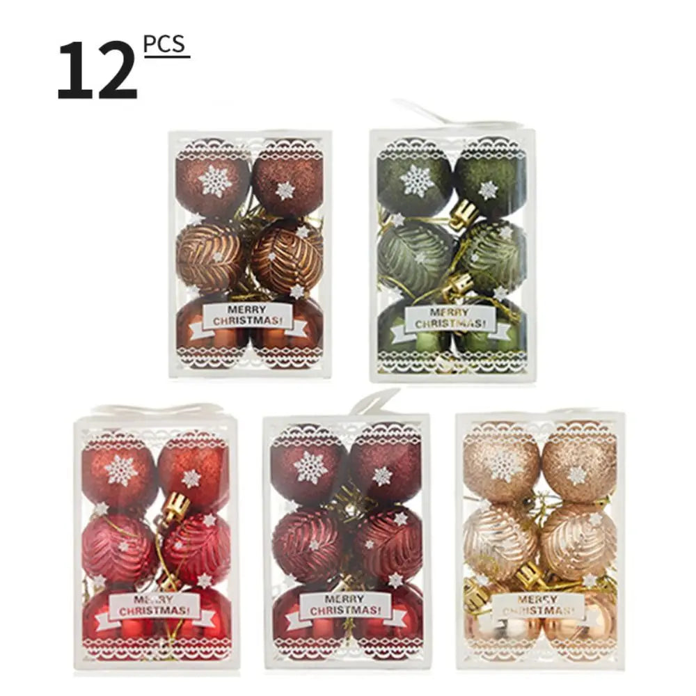 Bola de Natal 12 Peças/Caixa Decorações Especiais de Natal Formato Anormal Pingente