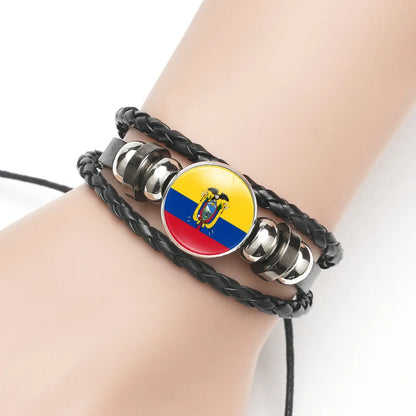 Pulseira criativa no estilo da bandeira nacional Brasil, lembrança viagem personalizada
