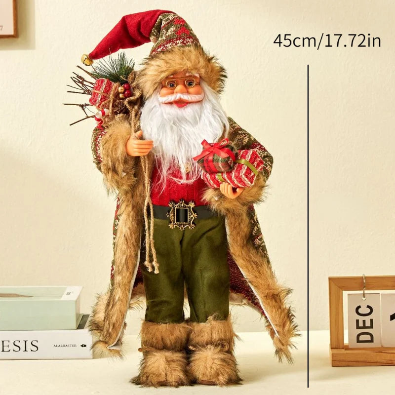 Enfeite Papai Noel Natal Estatuetas de Papai Noel | Figura de Natal de Papai Noel em pé