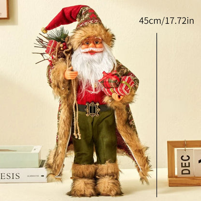 Enfeite Papai Noel Natal Estatuetas de Papai Noel | Figura de Natal de Papai Noel em pé