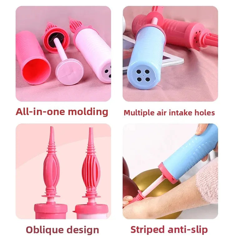 Bomba de balão portátil bidirecional dupla ação bomba inflador - bomba de ar para balões