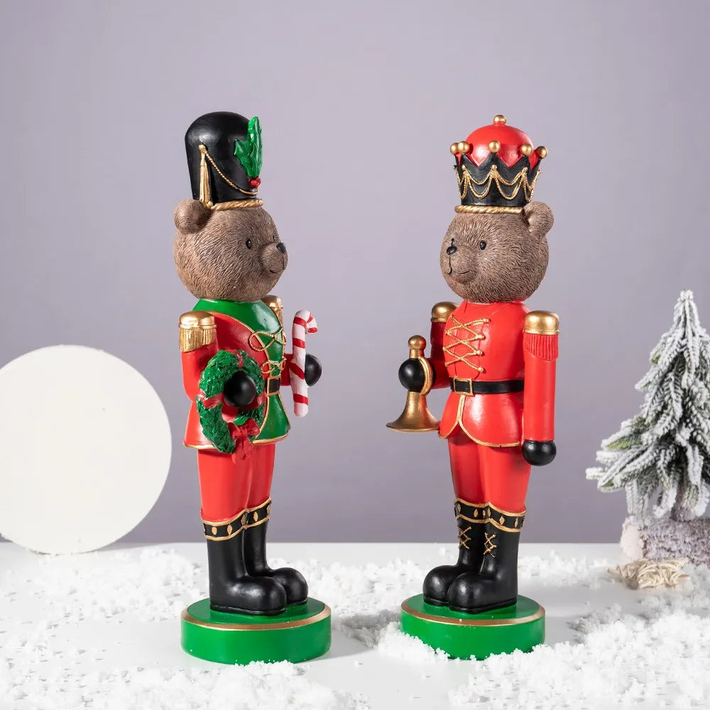 Urso quebra-nozes soldado de Natal Soldado Quebra-Nozes Estilo Urso de Madeira de Natal