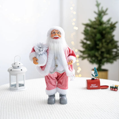 Boneco Papai Noel Lanterna Vermelho decoração de mesa de papai Noel de 30CM*11.81