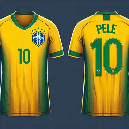 Camiseta Copa do Mundo Filtro UV Infantil Brasil Canarinho Amarelo Copa Torcedor