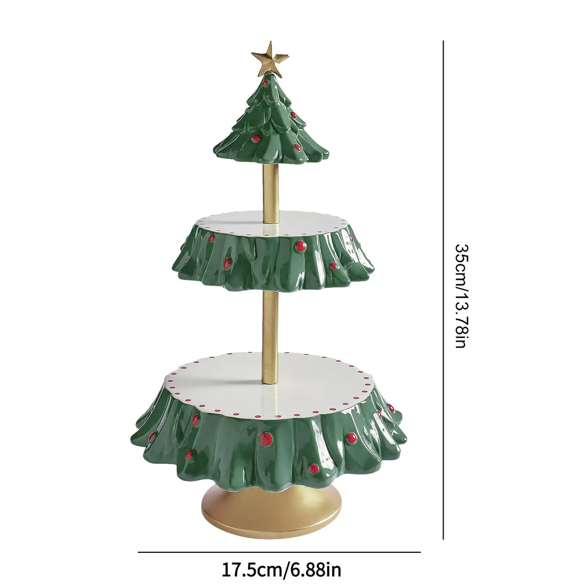 Suporte de Lanche de Frutas para Árvores de Natal e Suporte Decorativo para Tigelas