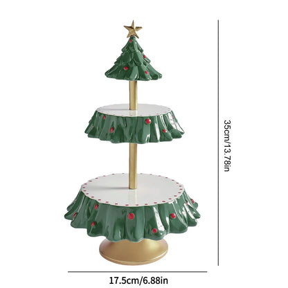Suporte de Lanche de Frutas para Árvores de Natal e Suporte Decorativo para Tigelas
