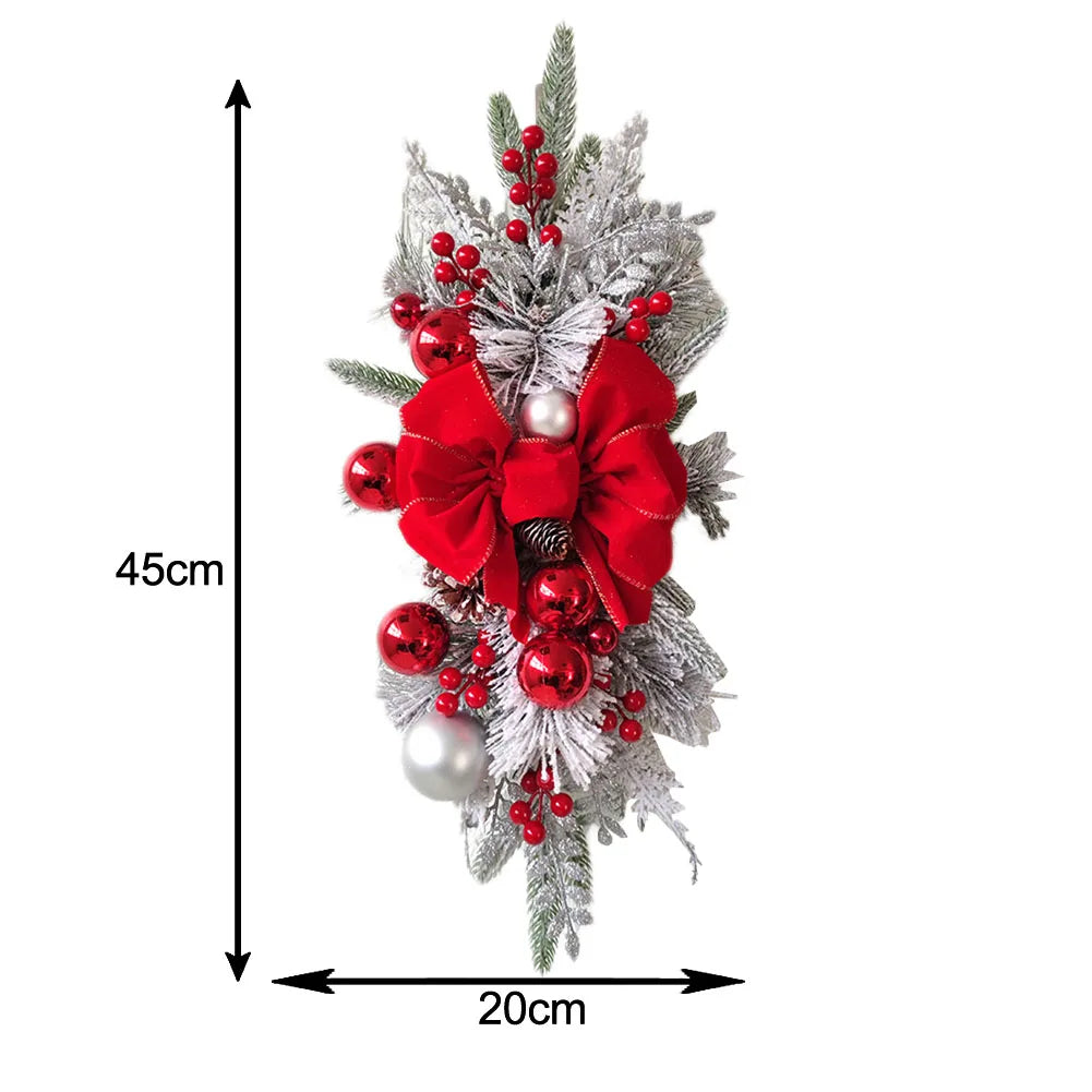 Guirlanda de Natal artificial pré-iluminada 1 unidades, lágrima de Natal sem fio com pinha