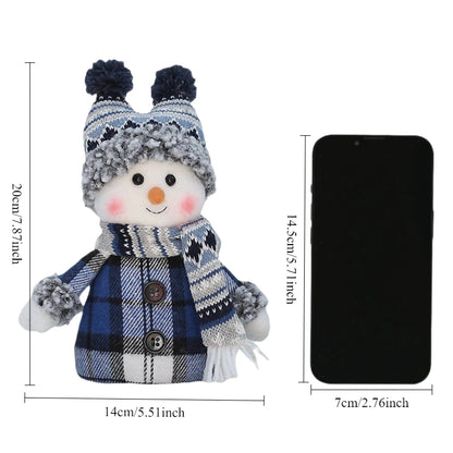 Boneca de boneco de neve de natal com chapéu decoração foto prop, presente crianças