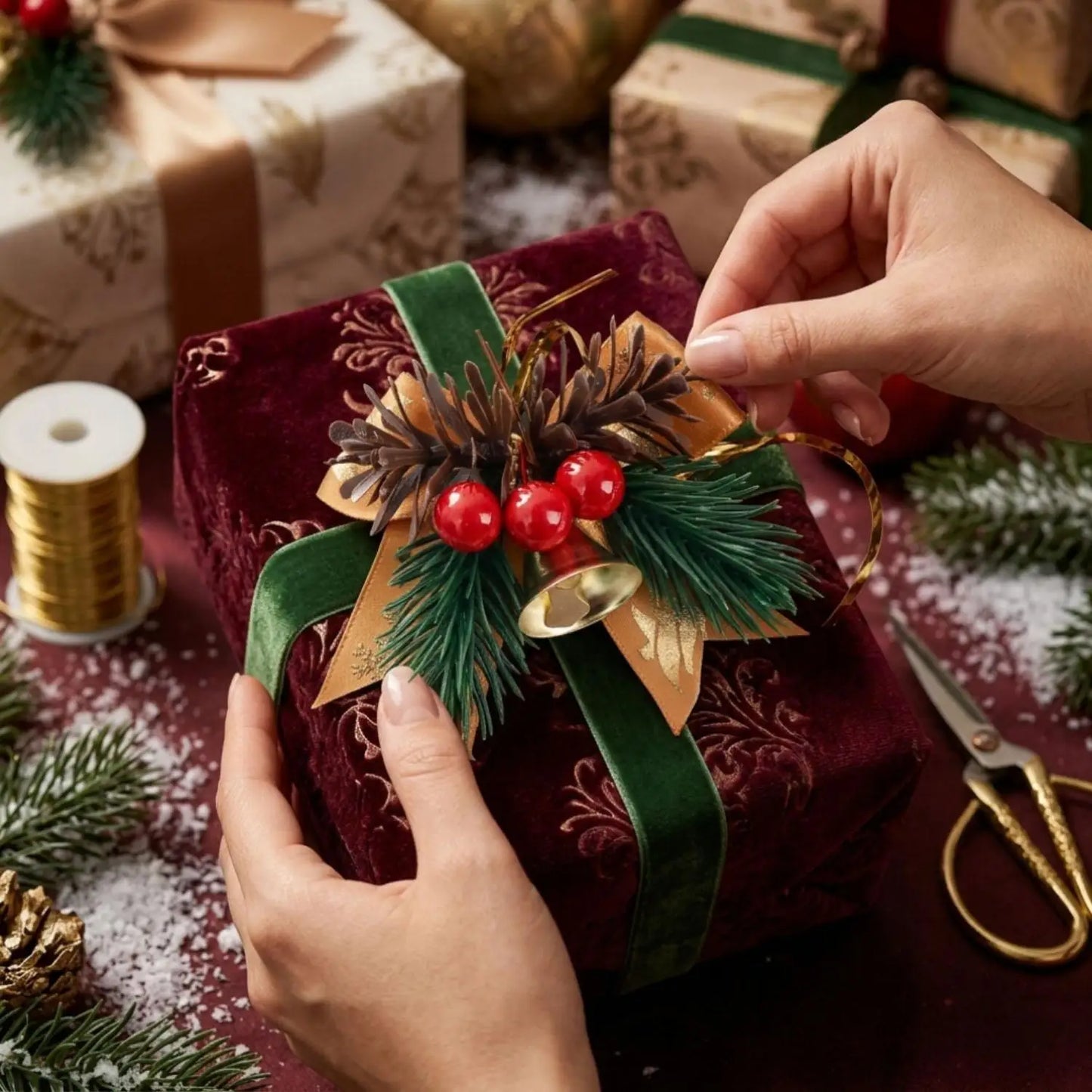 Laços Xadrez 1/5/10/20/30 Peças de Serapilheira de Natal com Sino Laços de Fita Xadrez