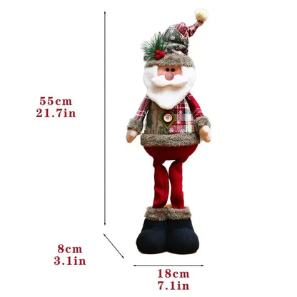 Boneco de Natal Kit Natal Trio Papai Noel Rena Decoração de Natal Boneco de Neve Chapéu