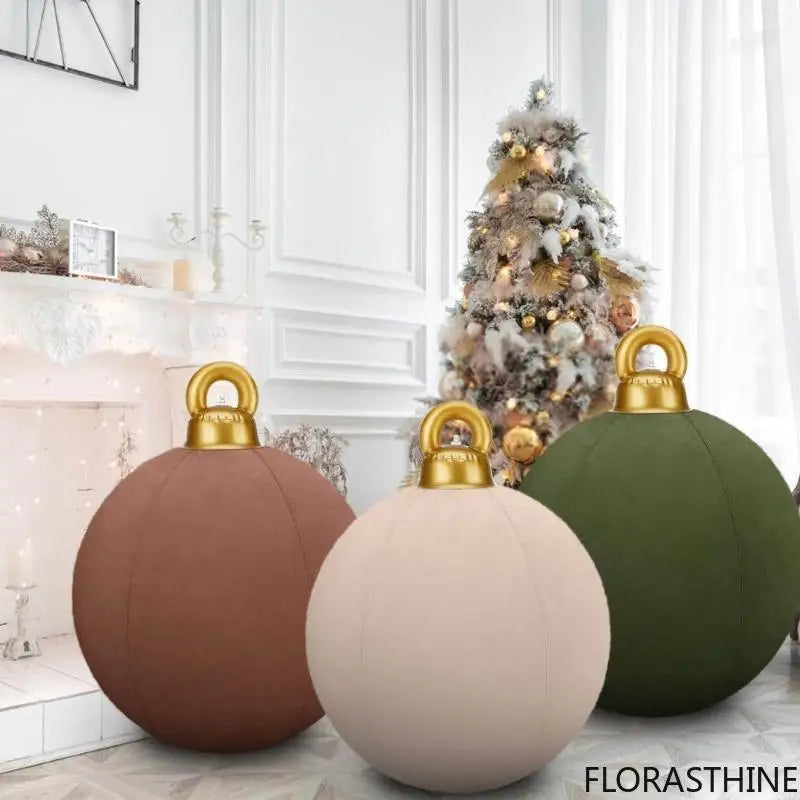 Bola Natal Inflável para Shopping Center e Bolas Natalinas Coloridas Cenários Fotográficos