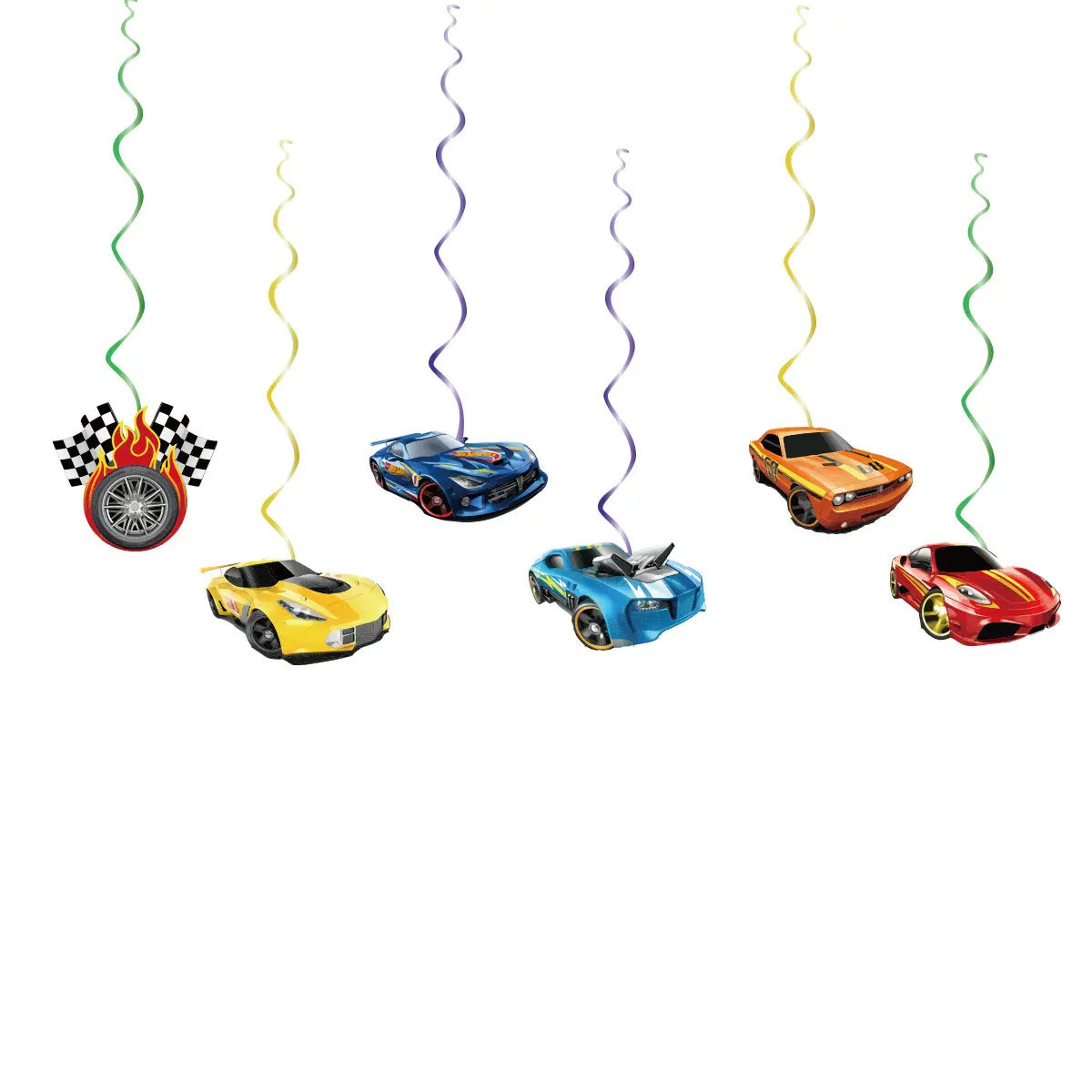 Kit Festa Hot Wheels com Balões e Decorações de Aniversário (23 peças)