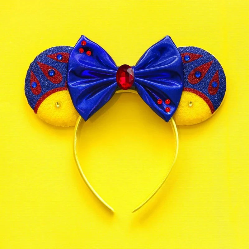 Tiaras Acessórios Disney orelha de rato com laço brilhante, Lantejoula de dupla celebração