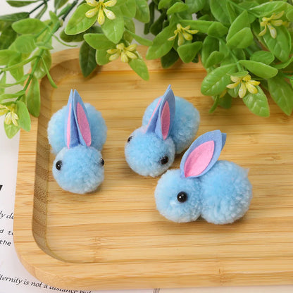 Grampos de cabelo de coelhinho de pelúcia, 10 peças, mini grampos de cabelo coelho