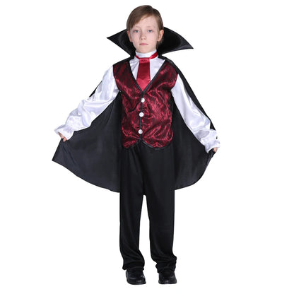 Fantasia Infantil Drácula Vampiro Halloween Cosplay + Capa