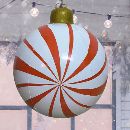 Bola inflável gigante de Natal - 60cm  decoração de casa jardim ao ar livre