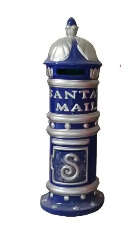 Caixa de Correio Decorativa de Papai Noel Feita de Ferro Adicionando Natalino Shopping